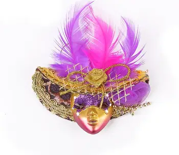 60 бр. мини-маска, магнити, стикер, венециански маски от пера, магнитни сувенири за празнични партита, украси за Mardi Gras
