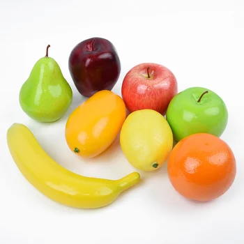 8 бр. разнообразни изкуствени плодове, пластмасови фалшиви плодове, кухненска маса, направи си сам, украса за дома, подпори за фотография на храна