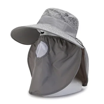 Дамски солнцезащитная шапка, лятна празна шапка с голяма периферия, бързосъхнеща бейзболна шапка с крем, дамски дишаща шапка за езда, завязанная в опашката