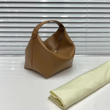 Оригинална дамска чанта-обяд-бокс, чанта от телешка кожа, малка квадратна чанта