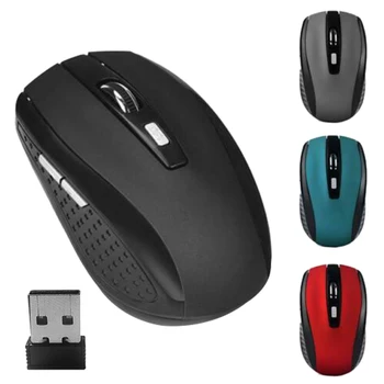 Преносима безжична оптична мишка 2,4 G, 6 бутона, USB-приемник, 2000 dpi, мишки за лаптопи Huawei, Xiaomi и т.н.