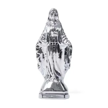 Черно-Бялата Керамична Кадилница за Тамян на Дева Мария